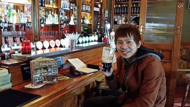 This Japanese man is trying to drink a pint of Guinness in every Dublin pub.