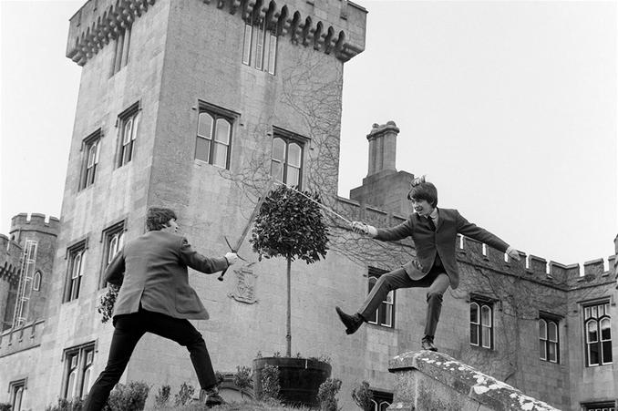 John Lennon & George Harrison, Dromoland Castle, Co. Clare, 1964.