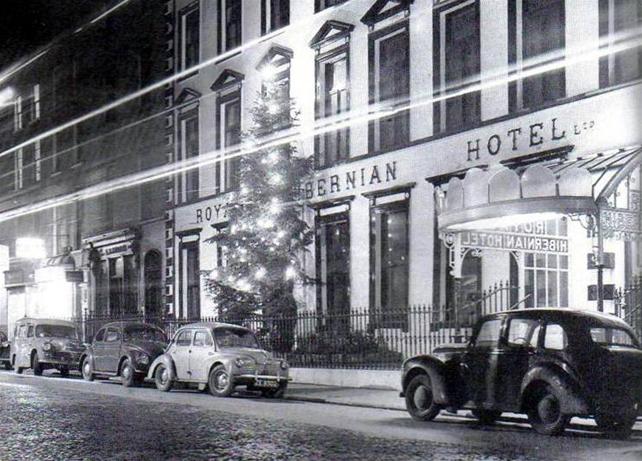 Royal Hibernian Hotel, Dawson Street, Xmas, 1953.