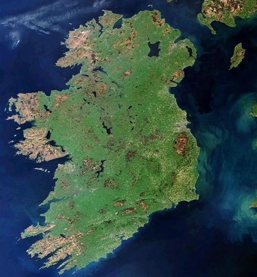 A cloud free view of Ireland.