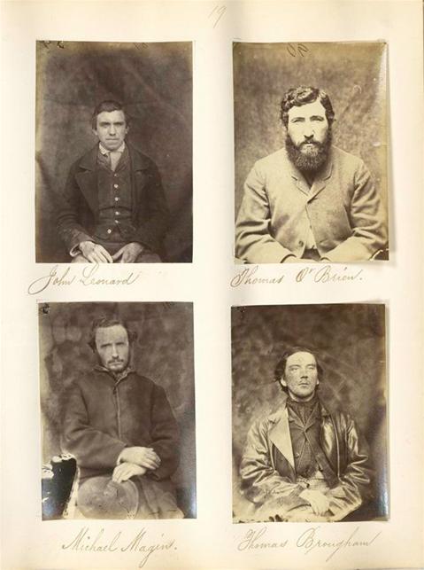 Mugshots of Fenians, Mountjoy Prison, 1866.