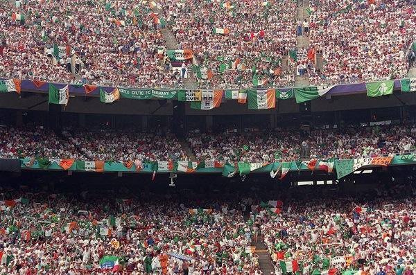 Irish fans at the Giants Stadium, NYC, 1994.