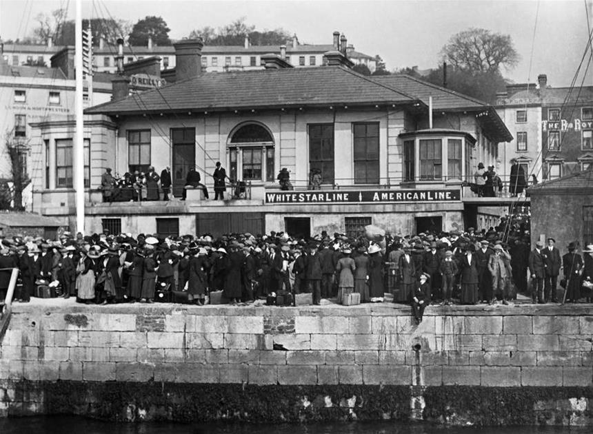 Passengers waiting to embark on Titanic, Cobh, Co. Cork