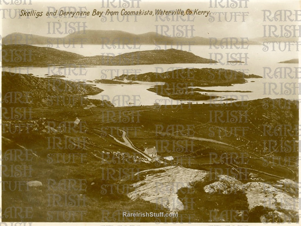 Skelligs & Derrynane Bay from Coomakista, Waterville, Co. Kerry, Ireland 1925