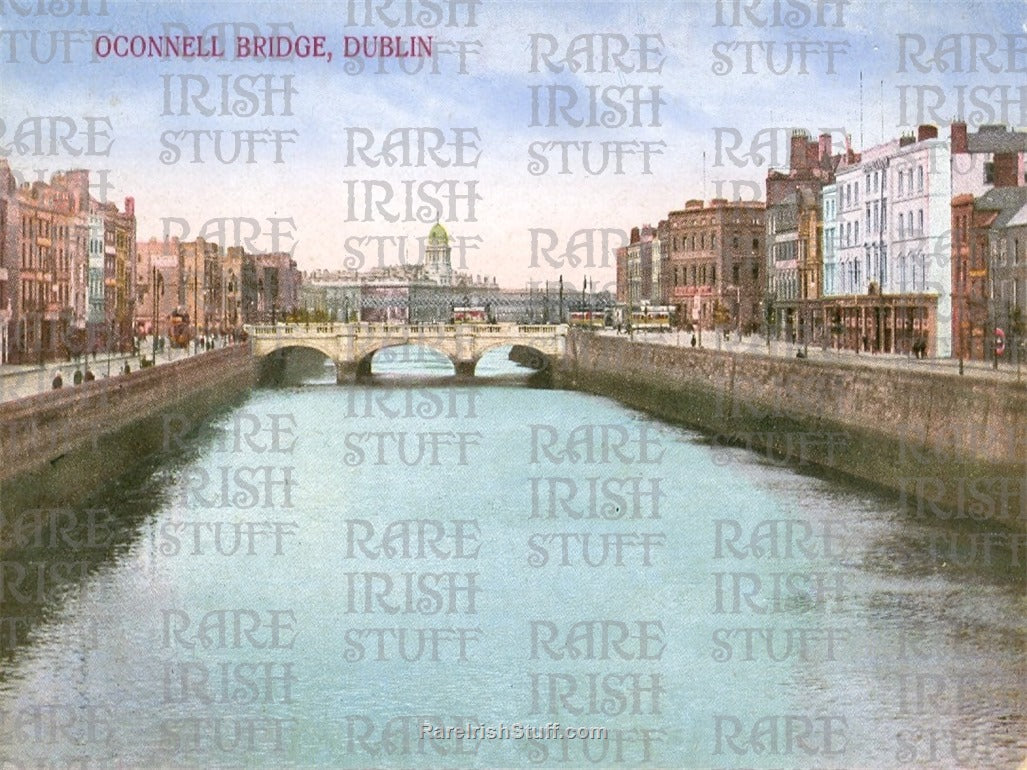 O'Connell Bridge & Quays, Dublin, Ireland 1960