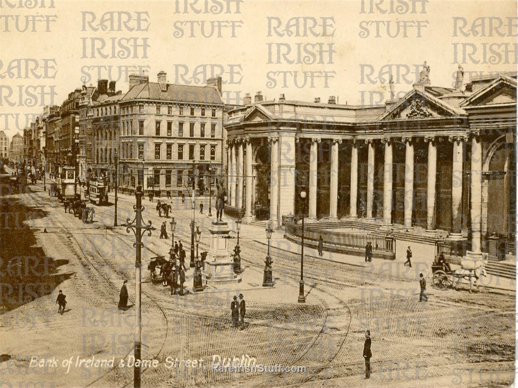 Bank of Ireland & Dame Street, Dublin, Ireland 1890