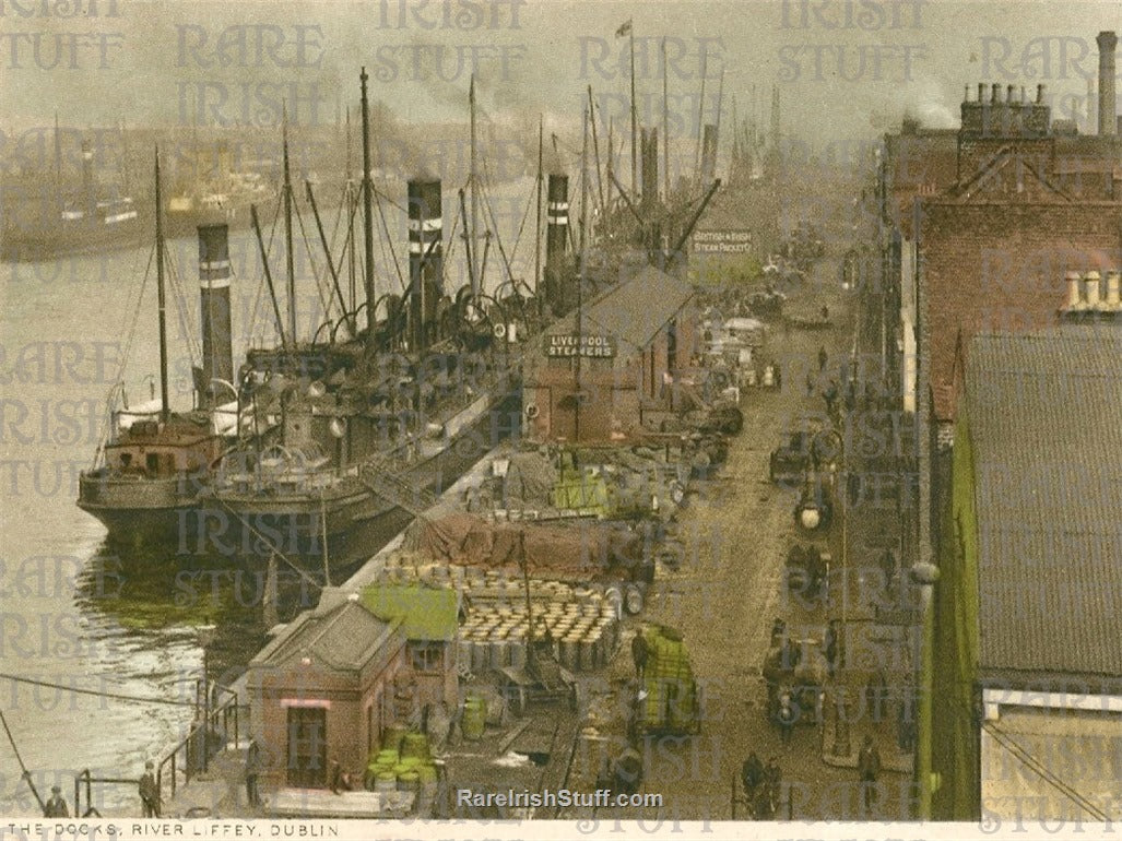 The Docks, River Liffey, Dublin, Ireland 1896