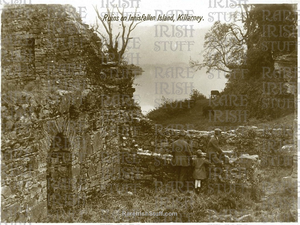 Ruins on Innisfallen Island, Lough Leane, Killarney, Co. Kerry, Ireland 1950