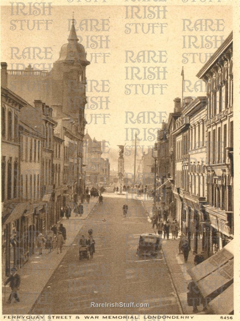 Ferryquay Street, Derry City, Derry, Ireland 1920's