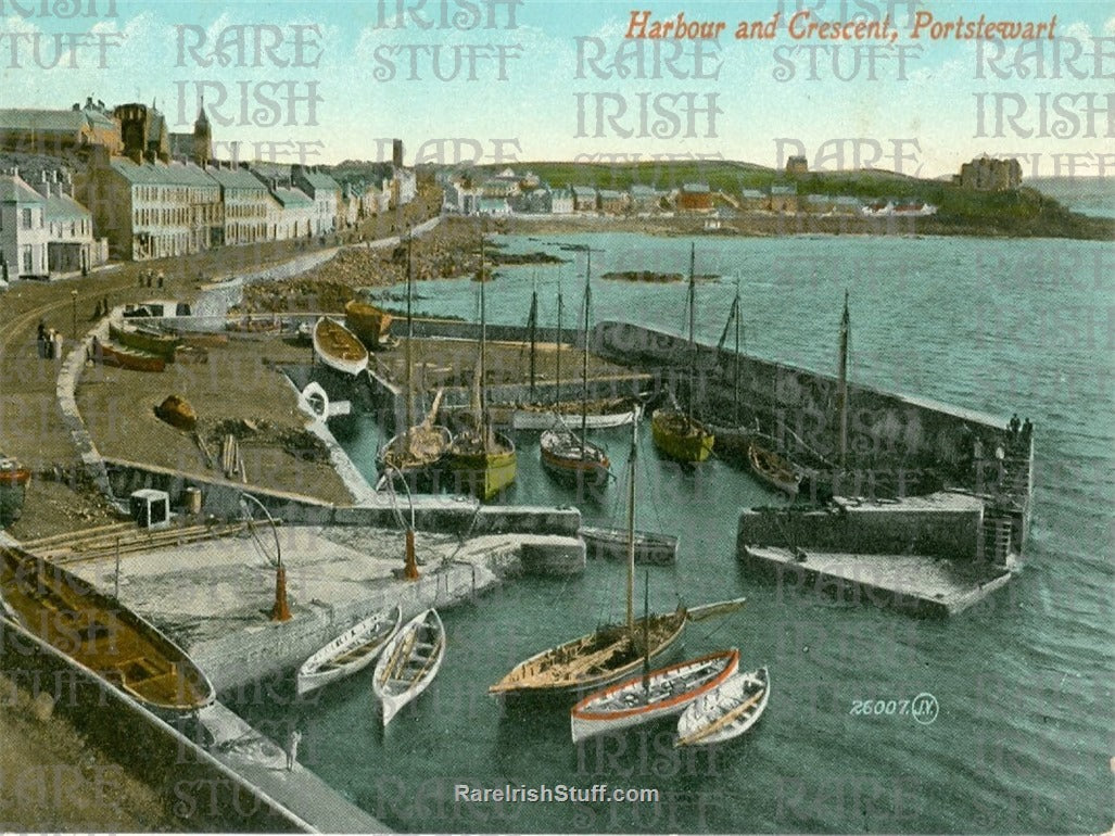 Harbour and Crescent, Portstewart, Derry, Ireland 1900