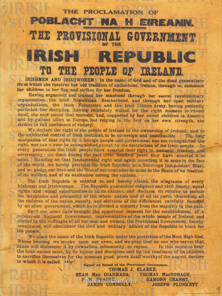 Vintage Irish Proclamation