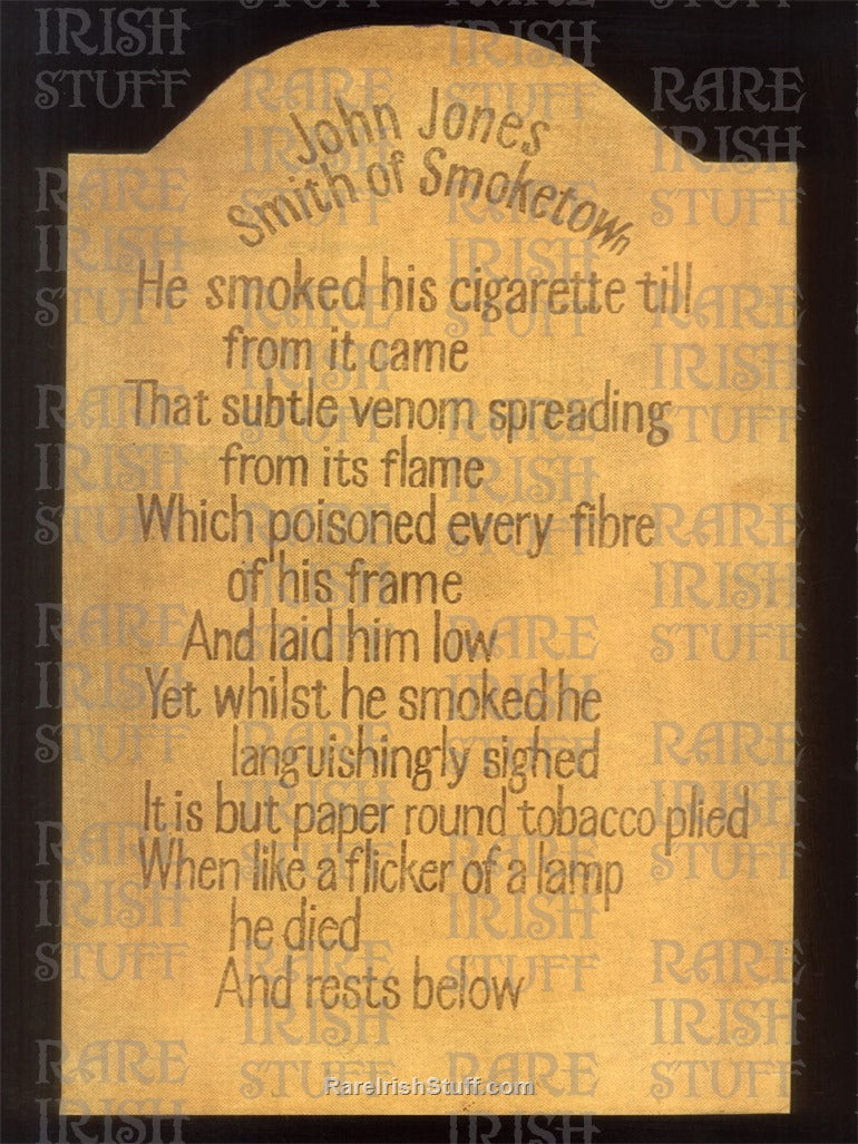John Jones Smith Of Smoketown - Danger of Smoking the Weed Old Irish Wives Tale
