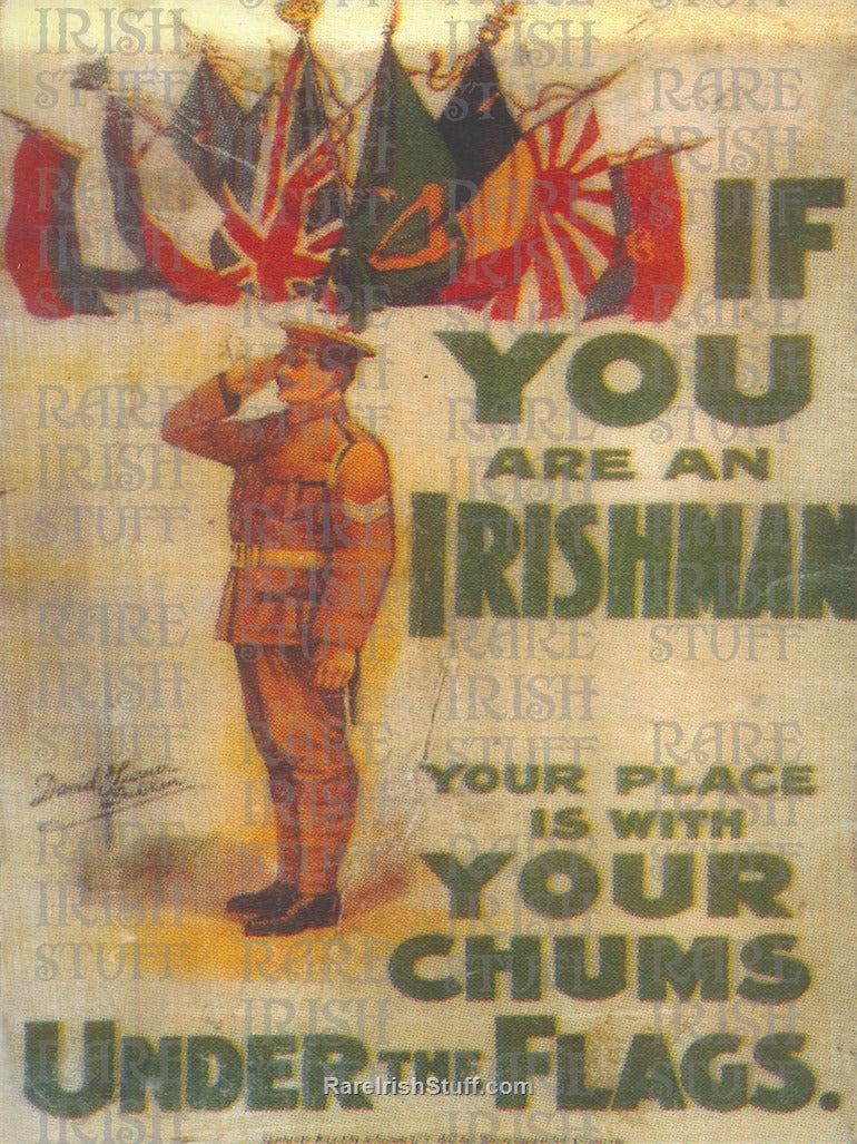 Irish Regiment Recruitment Poster, World War One, 1914
