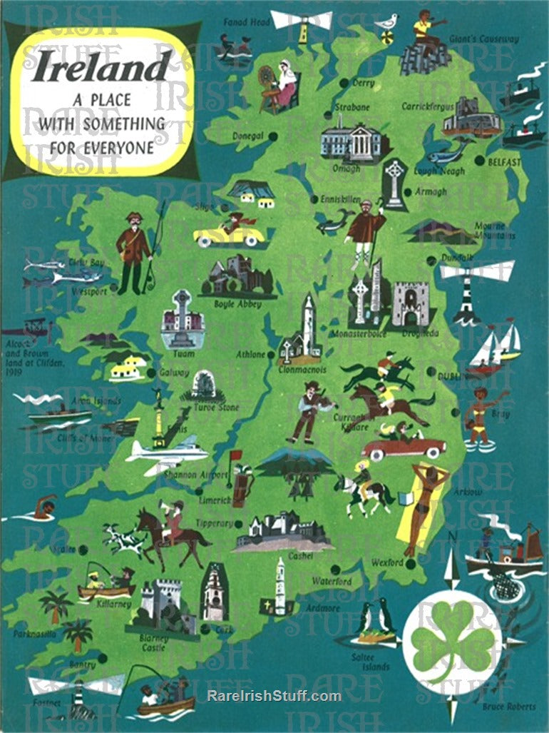 Ireland - A Place With Something For Everyone - Vintage Map