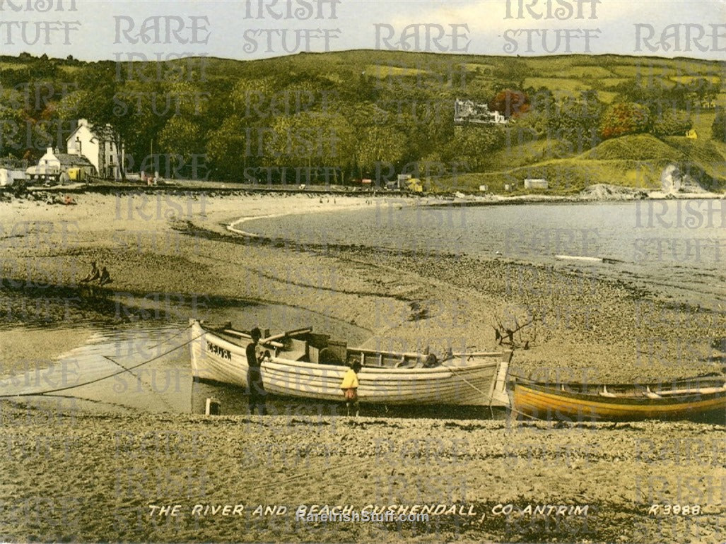 The River & Beach, Cushendall, Co. Antrim, Ireland 1924