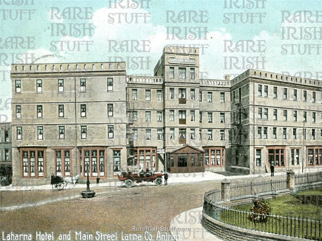 Laharna Hotel & Main Street Larne, Co. Antrim, Ireland 1929
