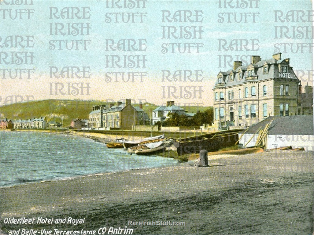 Olderfleet Hotel & Royal & Belle-Vue Terraces, Larne, Co. Antrim, Ireland 1904