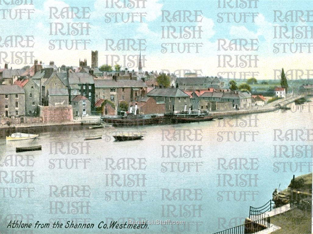 Athlone from the Shannon, Co. Westmeath, Ireland 1895