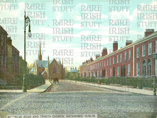 Belgrave Road & Trinity Church, Rathmines, Dublin, Ireland 1900