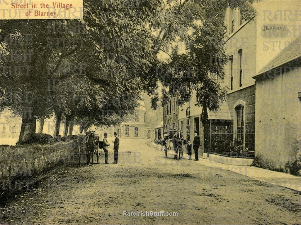 Street in the village of Blarney, Blarney, Co. Cork, Ireland 1910