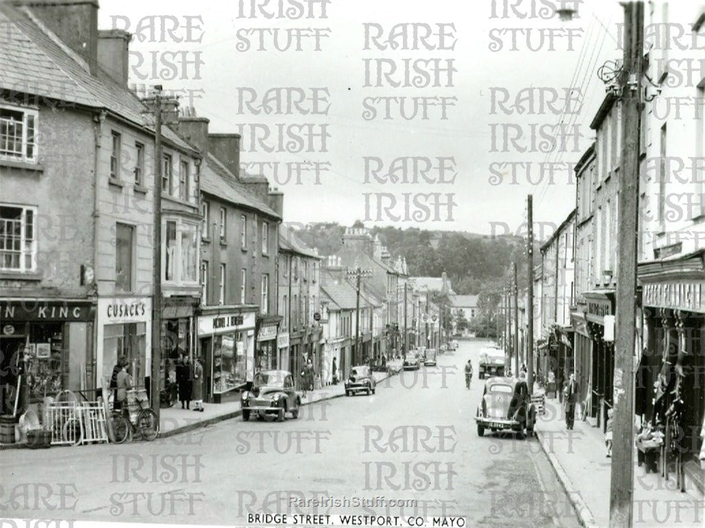 Bridge Street, Westport, Co. Mayo, Ireland 1950s