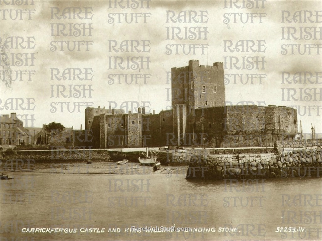 Carrickfergus Castle & Kings Williams Landing Stone, Carrickfergus, Co. Antrim, Ireland 1930