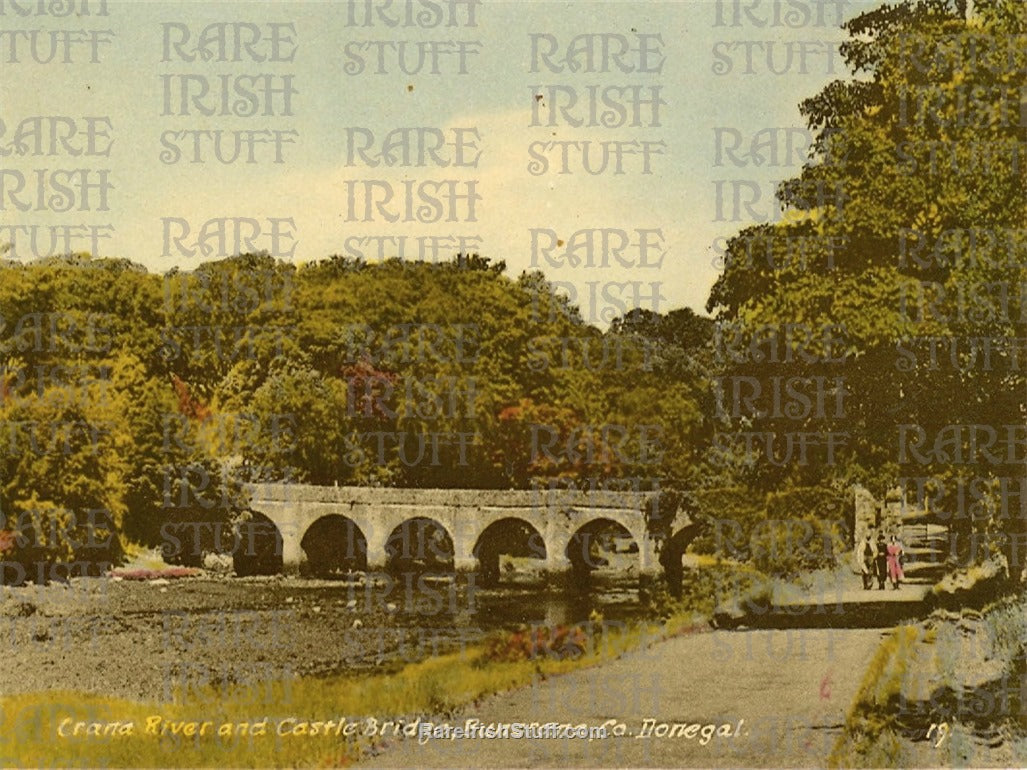 Crana River & Castle Bridge, Buncrana, Co. Donegal, Ireland 1896