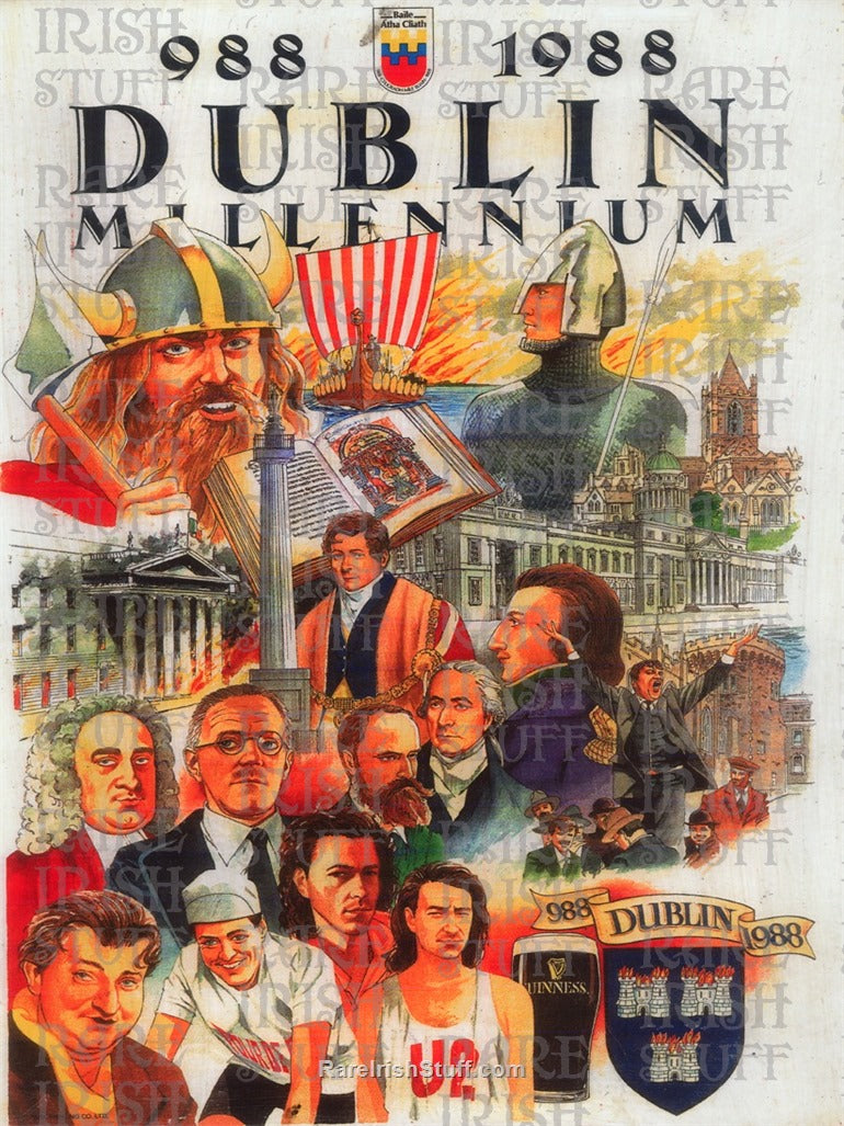 Dublin Millenium 1988 Vintage Poster