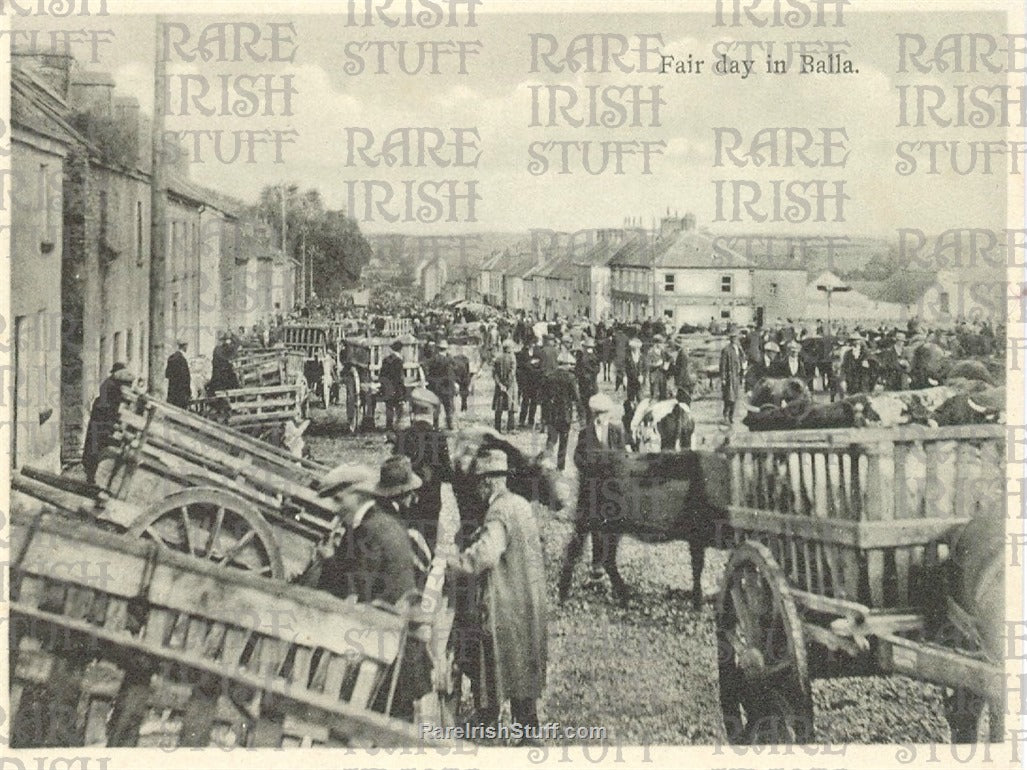 Fair Day in Balla, Co. Mayo, Ireland 1930