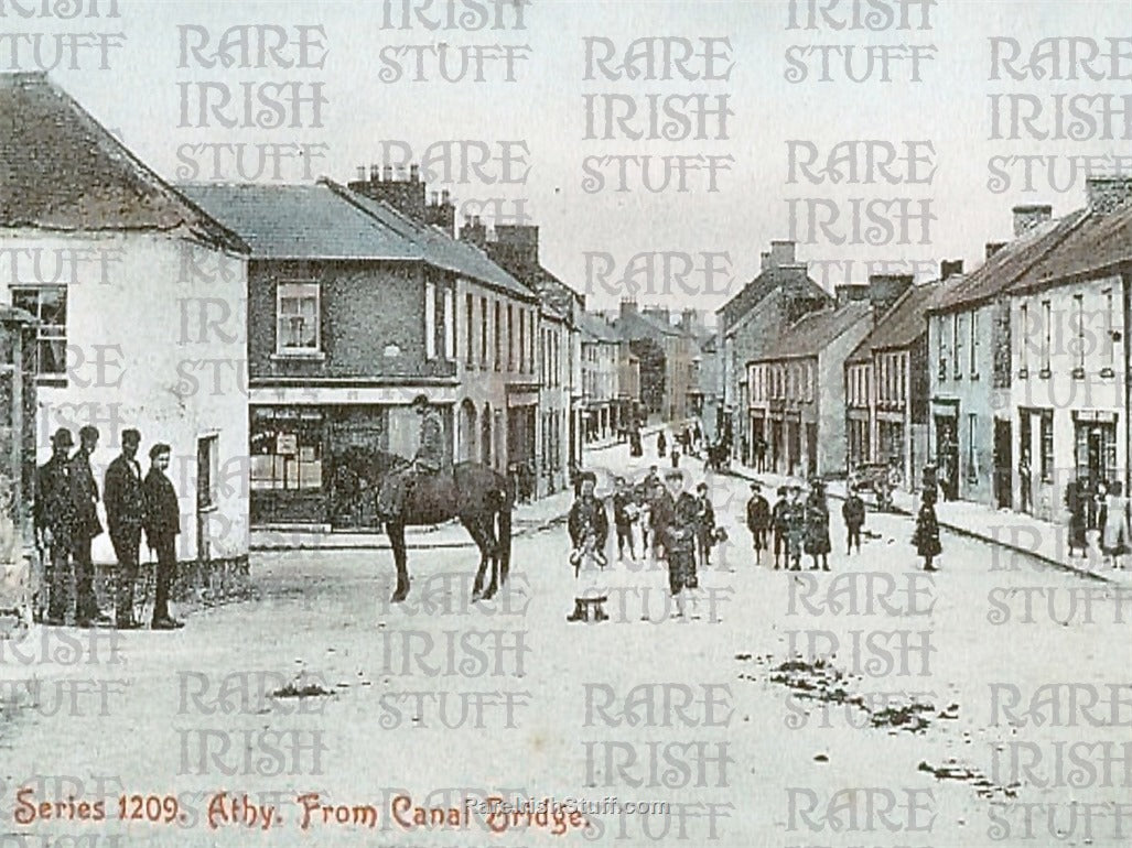 Athy from Canal Bridge, Co. Kildare, Ireland 1910
