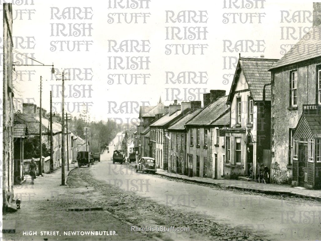 High Street, Newtownbutler, Fermanagh, Ireland 1930s