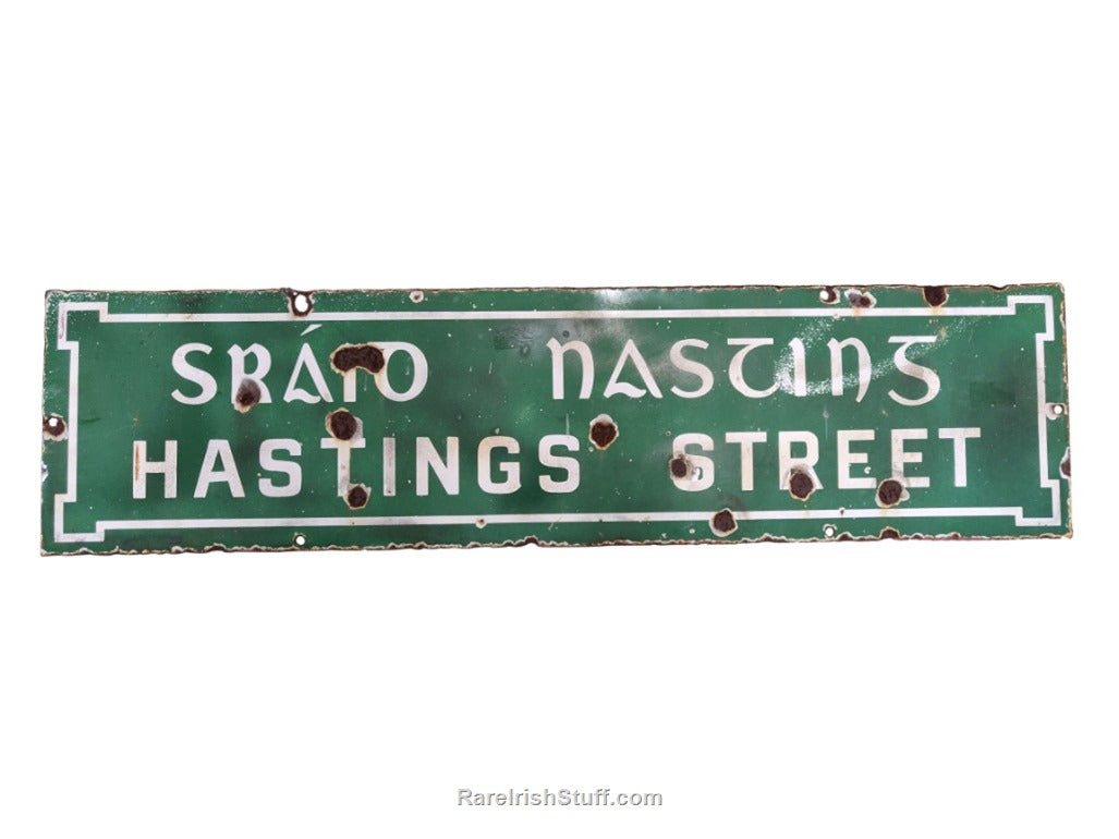 1950's Dublin Street Sign "Hastings Street"