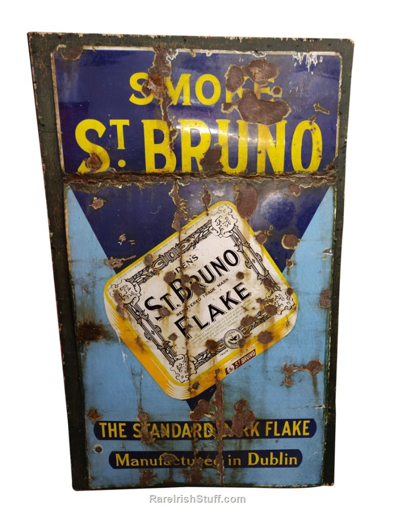 Bruno Cigarettes Enamel Sign "Made in Dublin"