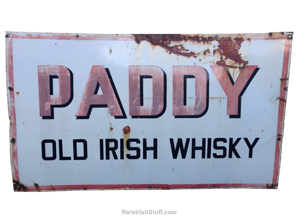 Paddy Old Irish Whiskey Enamel Advertising Sign
