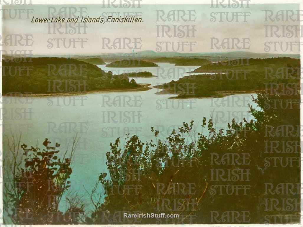 Lower Lake and Islands, Lough Erne, Enniskillen, Fermanagh, Ireland 1910