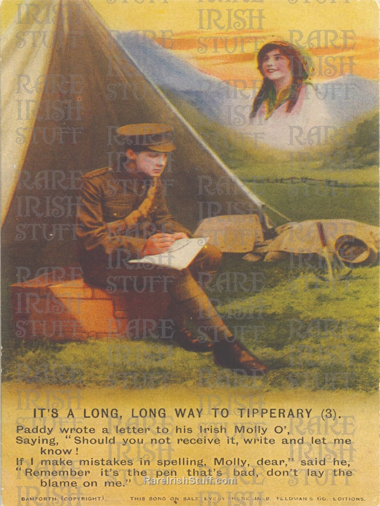 World War One Soldier Writing a Letter - Its A Long Long Way To Tipperary