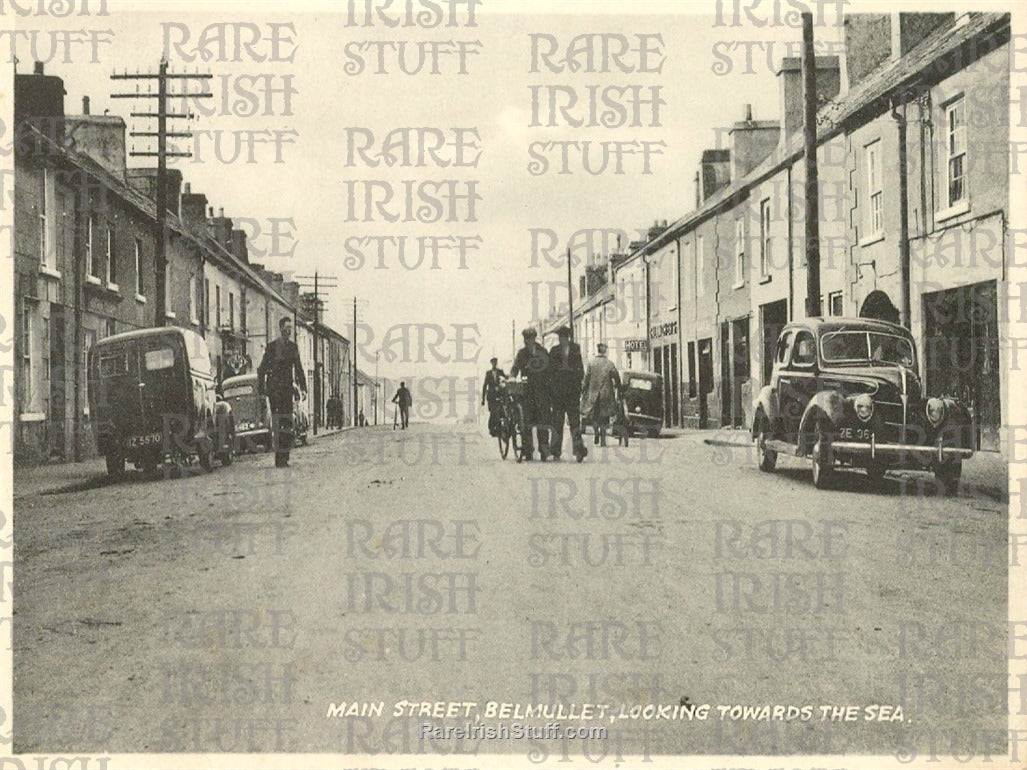Main Street, Belmullet, Co. Mayo, Ireland 1950s