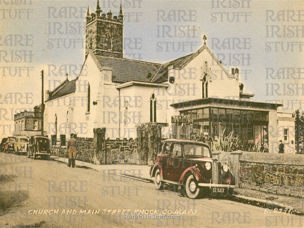 Church & Main Street, Knock, Co. Mayo, Ireland 1940
