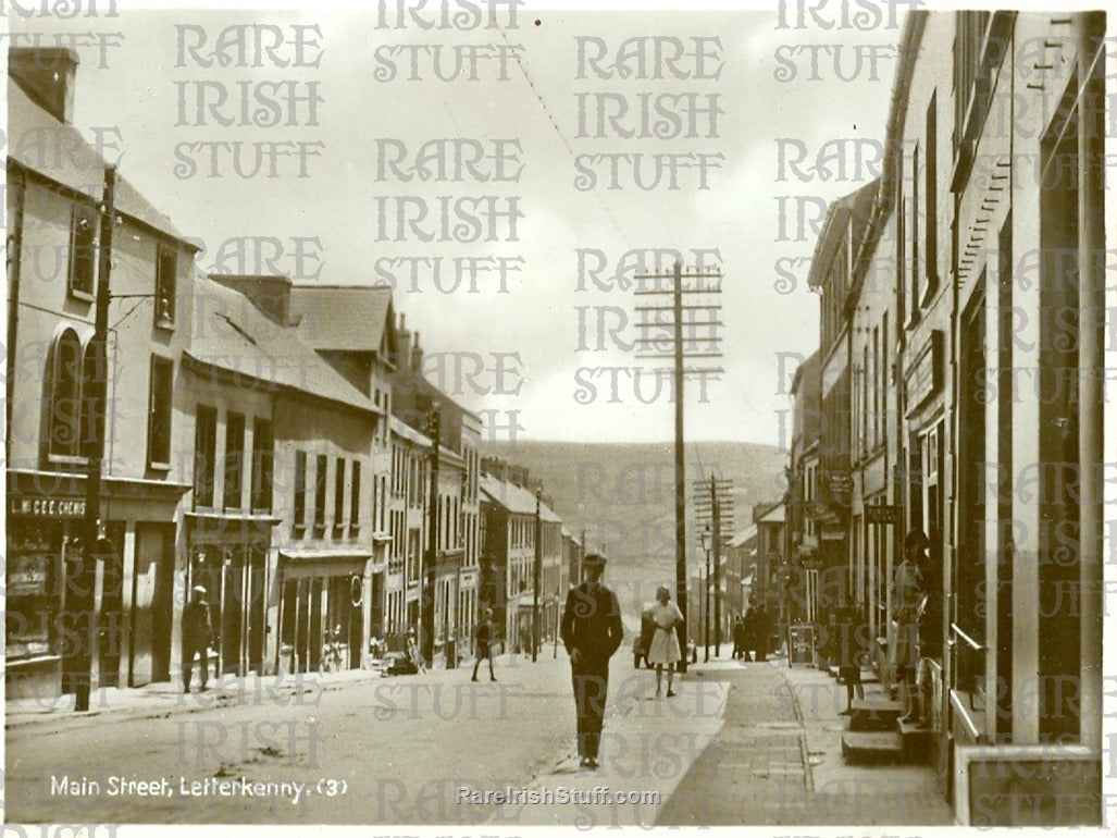 Main Street, Letterkenny, Co. Donegal, Ireland 1940s