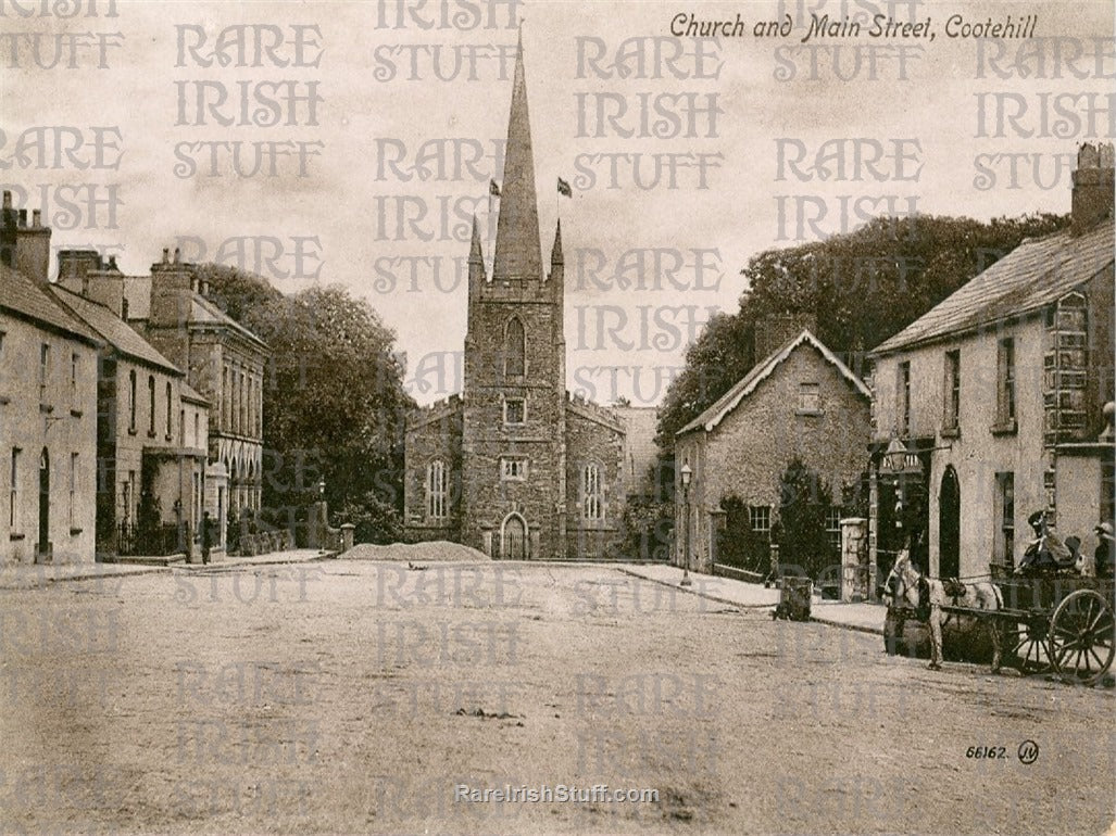 Main Street & Church, Cootehill, Co. Cavan, Ireland 1895