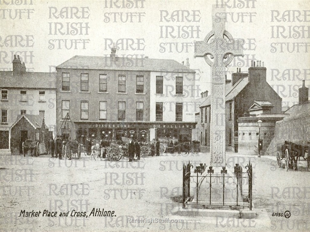 Market Place & Cross, Athlone, Co Westmeath, Ireland 1900