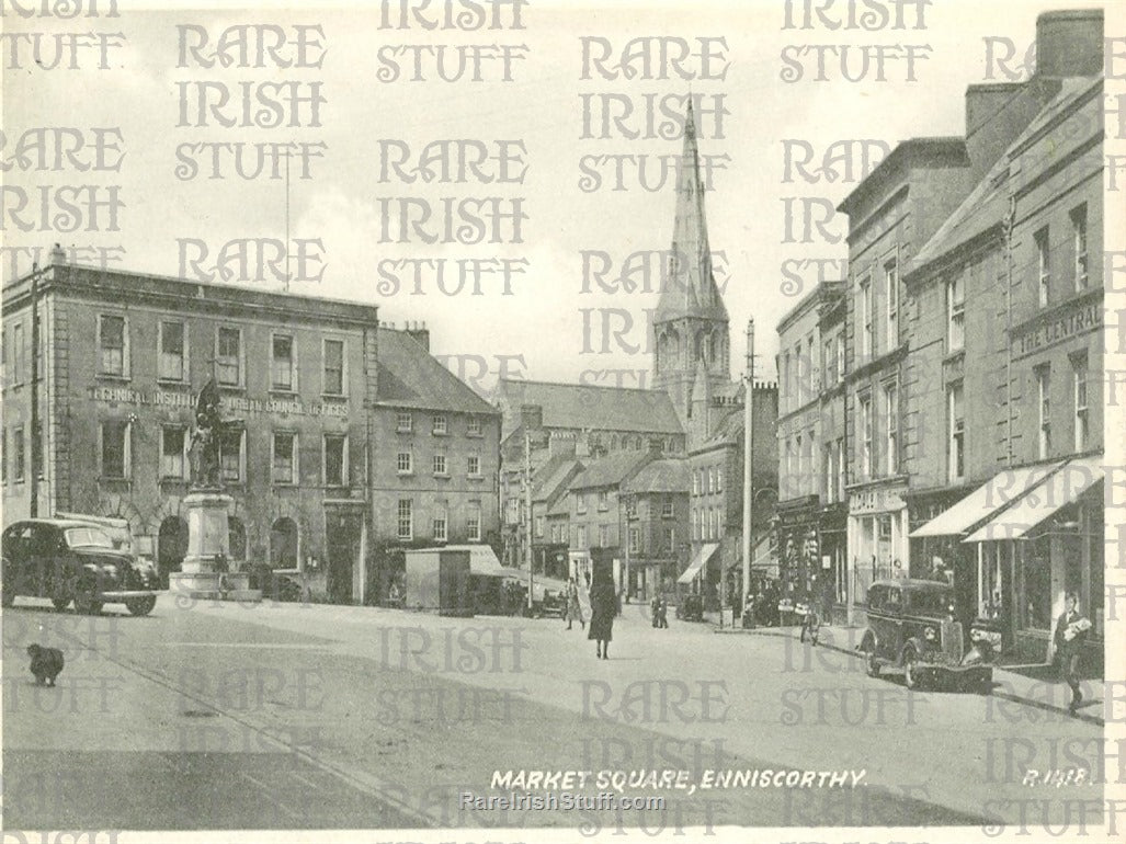 Market Square, Enniscorthy, Co. Wexford, Ireland 1940s