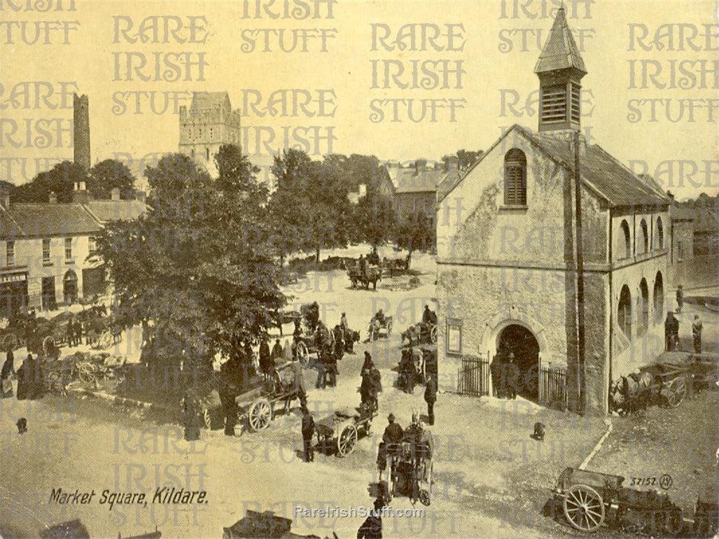 Market Square, Kildare Town, Co Kildare, Ireland 1890