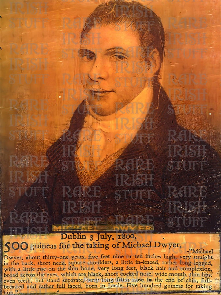Michael Dwyer Wanted Irish Patriot & Rebel Fenian, 1800