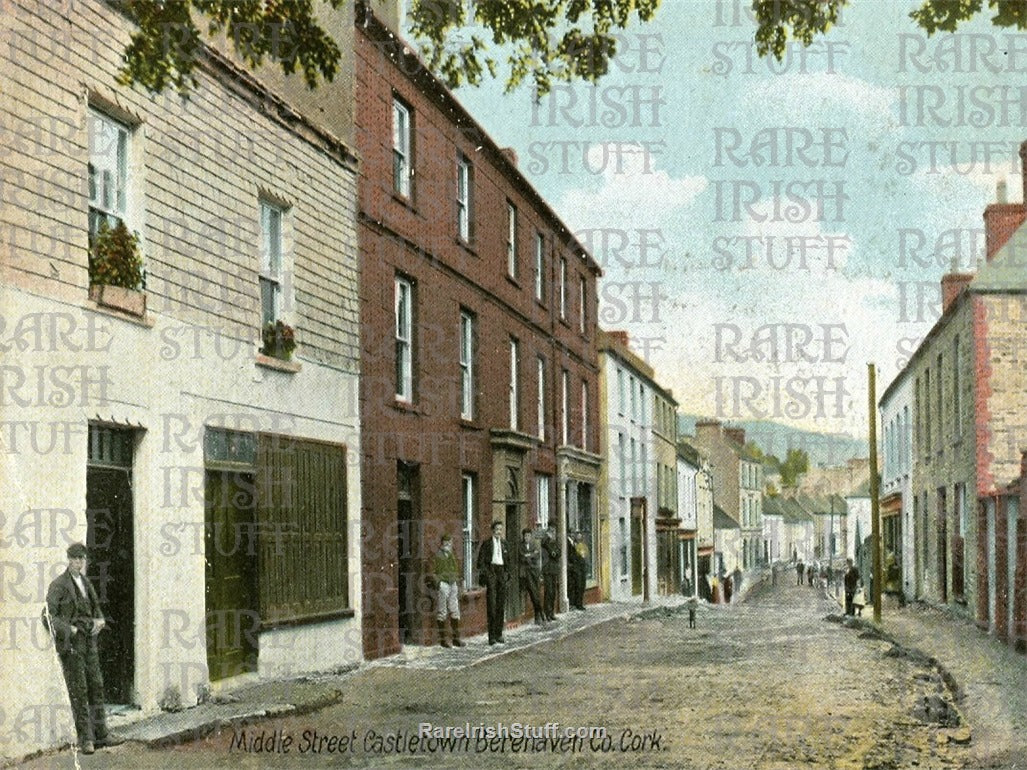 Middle Street, Castletown Berehaven (Castletownbere), Co. Cork, Ireland 1906