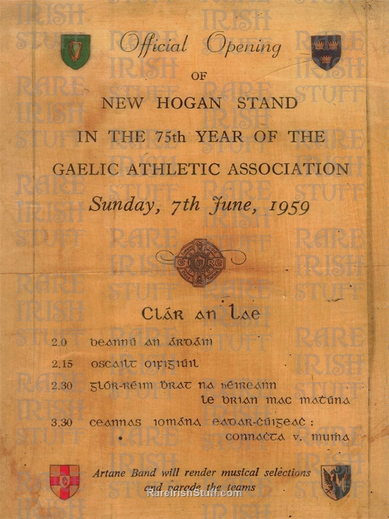 GAA Bloody Sunday Tribute, Croke Park Hogan Stand Opening 1959