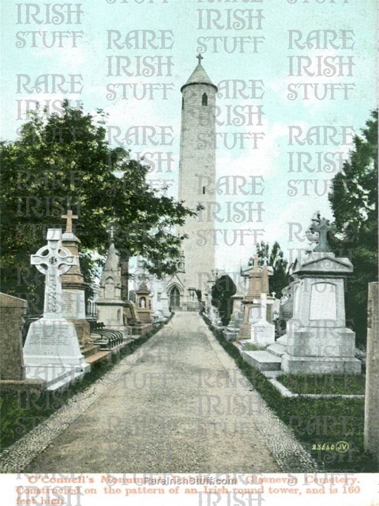 O'Connell's Monument, Glasnevin Cemetery, Dublin, Ireland 1910