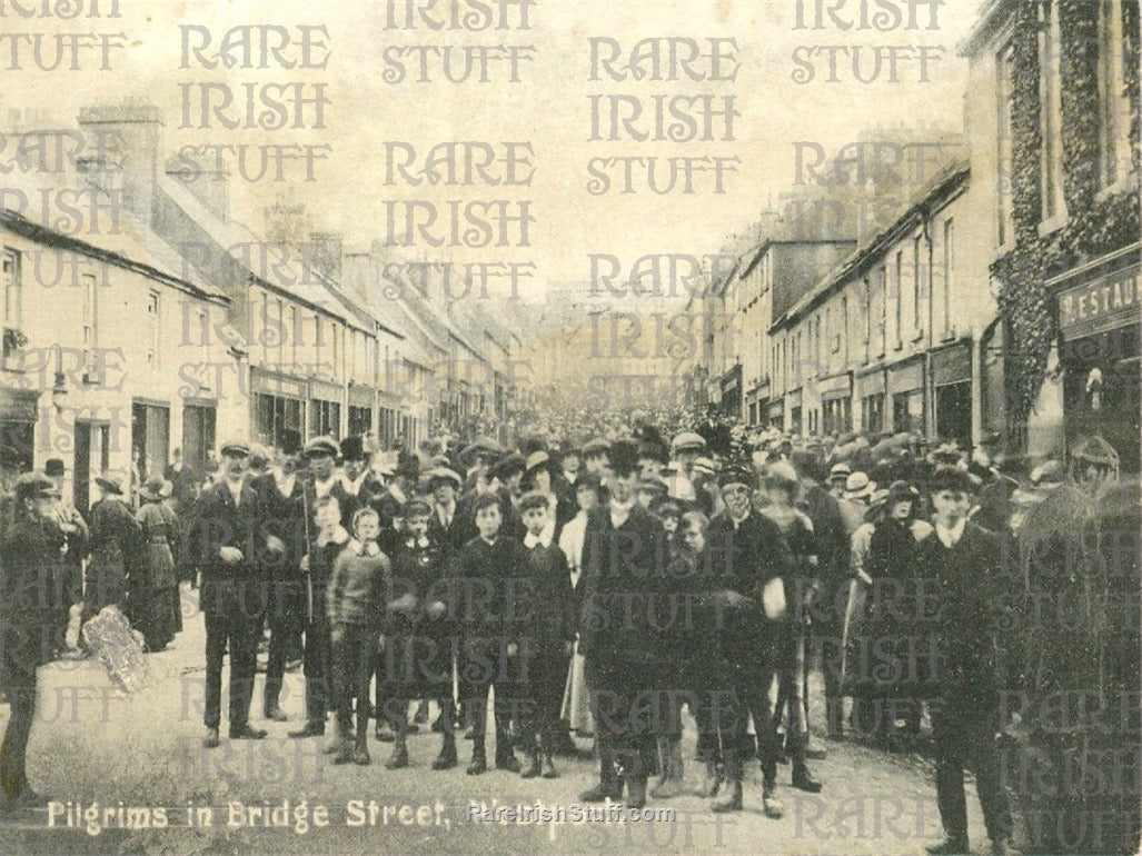 Pilgrims in Bridge Street, Westport, Co. Mayo, Ireland 1900