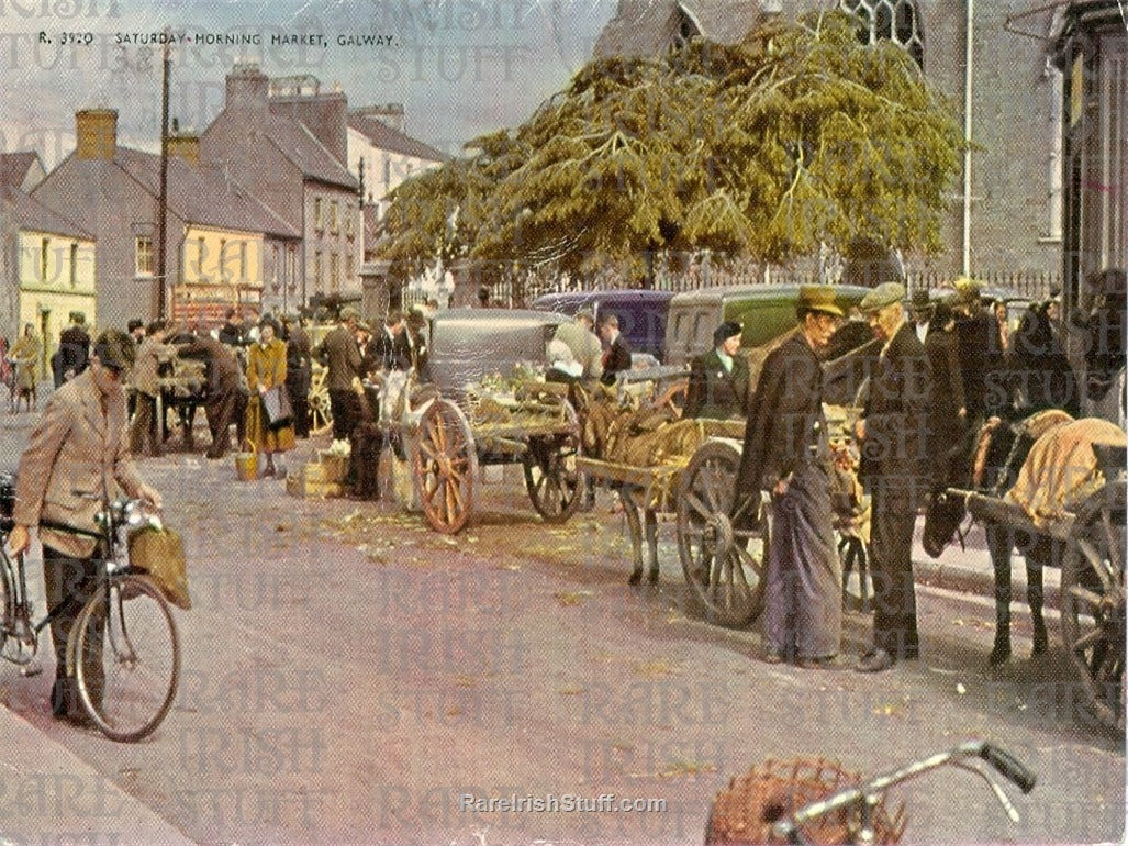 Saturday Morning Market, Galway, Ireland 1950's