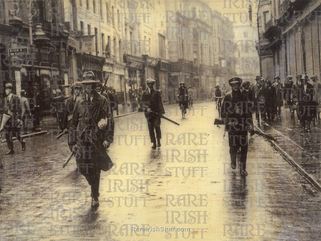 IRA Walking down Grafton Street, Dublin, 1922